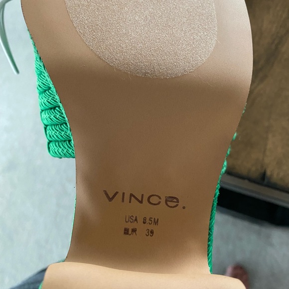 Vince Margo Cord Platform Mules | 8.5 | Emerald - Picture 3 of 6